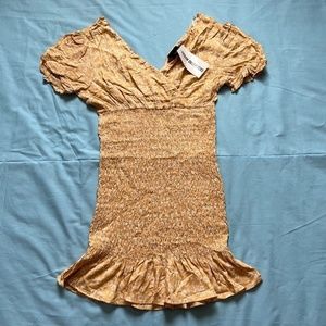 NWT Lumiere X Urban Outfitters Yellow Flower Mini Dress